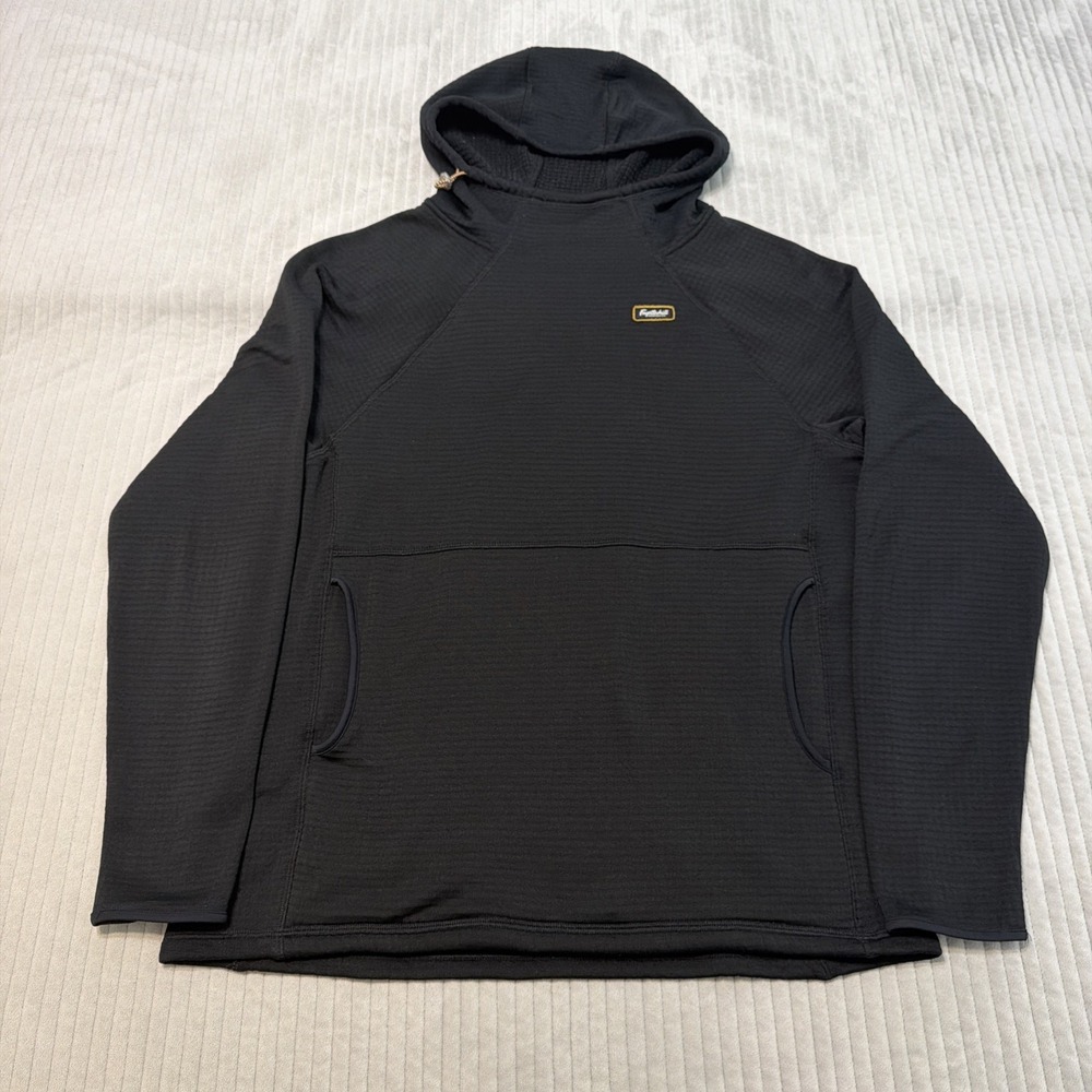 Fayettechill Mens Black Microgrid Gorpcore Hoodie Pullover Size Medium